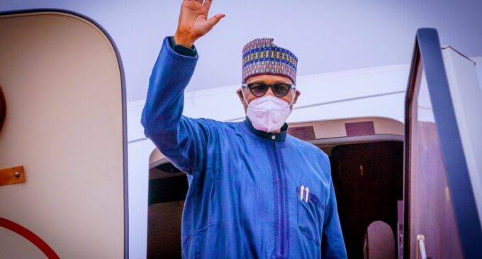 PHOTOS: Buhari departs for London with few aides