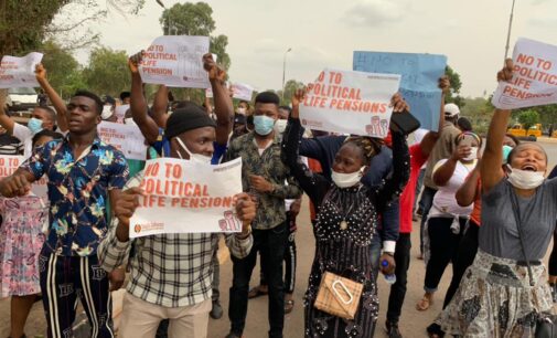 Protesters storm Enugu assembly over life pension bill for ex-governors