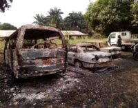Vehicles, motorcycles burnt as gunmen set police station ablaze in Akwa Ibom