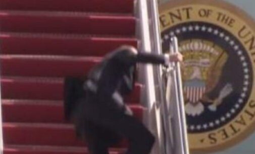 TRENDING VIDEO: Biden trips, falls thrice while boarding Air Force One