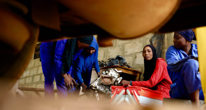 Inside the all-female mechanic workshop in Sokoto where undergraduates are working part-time