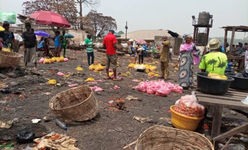 PHOTOS: Shasha traders resume sales on market ruins