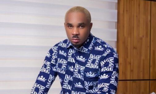 Pretty Mike attends Eniola Badmus’ event with entourage of semi-nude people