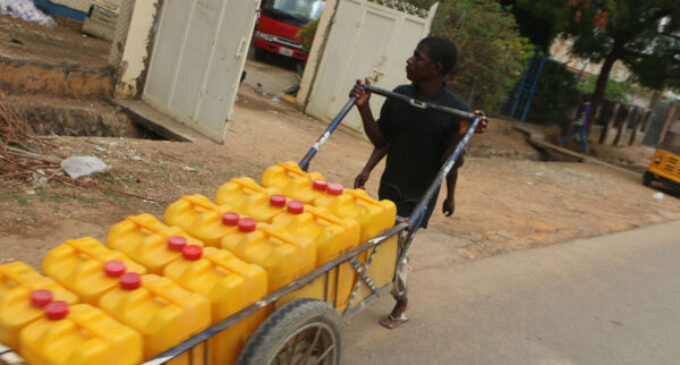 PHOTOS: Water sells for N250 per keg as scarcity worsens in Abuja communities