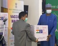 FG takes delivery of 100,000 COVID vaccine doses donated by India