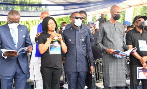 PHOTOS: Sanwo-Olu, Gbaja, Ighodalo pay last respect to Odumakin as burial rites begin