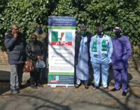 VIDEO: ‘We’ll continue to support you’ — UK APC members show solidarity for Buhari