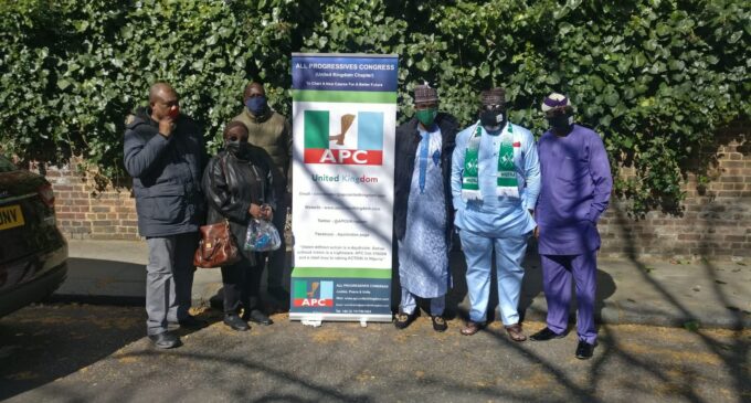 VIDEO: ‘We’ll continue to support you’ — UK APC members show solidarity for Buhari