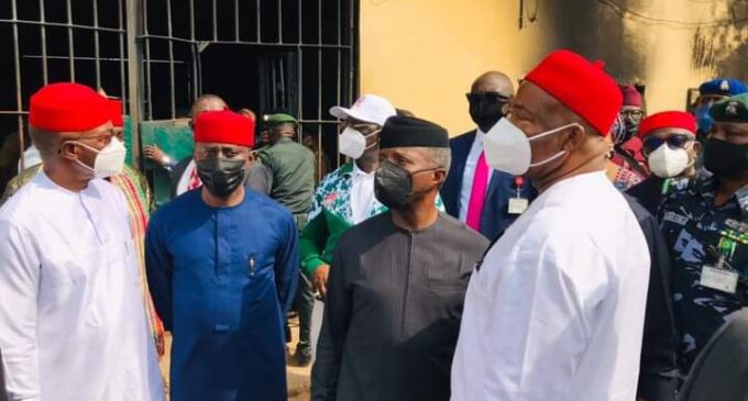 Osinbajo: Search has begun for cowards who released dangerous criminals in Imo