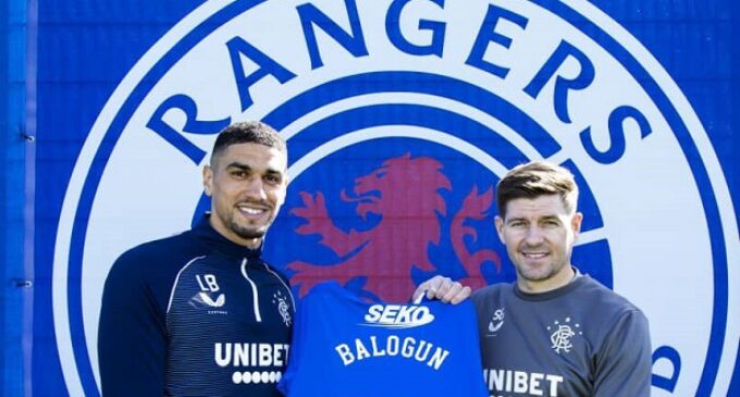 Gerrard hails Balogun as he extends contract with Rangers