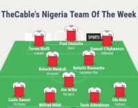 Iheanacho, Chukwueze, Onuachu… TheCable’s team of the week