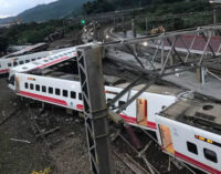 41 feared dead, many trapped as train crashes in Taiwan