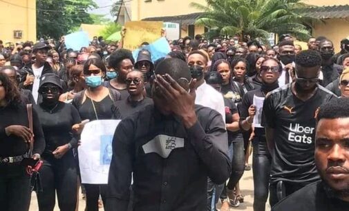 Tears as UNIUYO students hold procession in honour of murdered job seeker