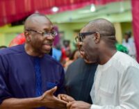 ‘We’re happy it has ended’ — Ize-Iyamu congratulates Obaseki on s’court victory