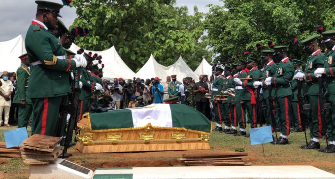 PHOTOS: Attahiru, 10 officers laid to rest in Abuja