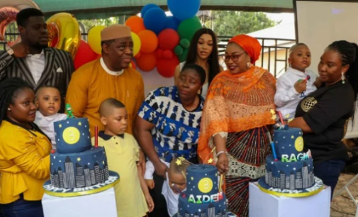 PHOTOS: Chikwendu missing as Fani-Kayode hosts birthday party for his triplets