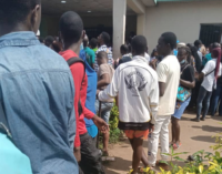 PHOTOS: Long queues at Lagos NIMC office as UTME candidates bemoan NIN errors
