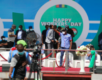 PHOTOS: Sanwo-Olu celebrates workers’ day, donates hectares of land for estate