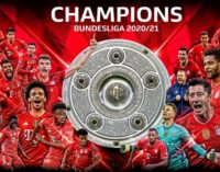 Bayern Munich win historic 9th straight Bundesliga title