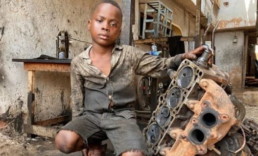 Meet the six-year-old Nigerian who juggles school with mechanic work