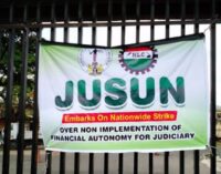 JUSUN to FG: Deduct judiciary funds from May FAAC allocation to states
