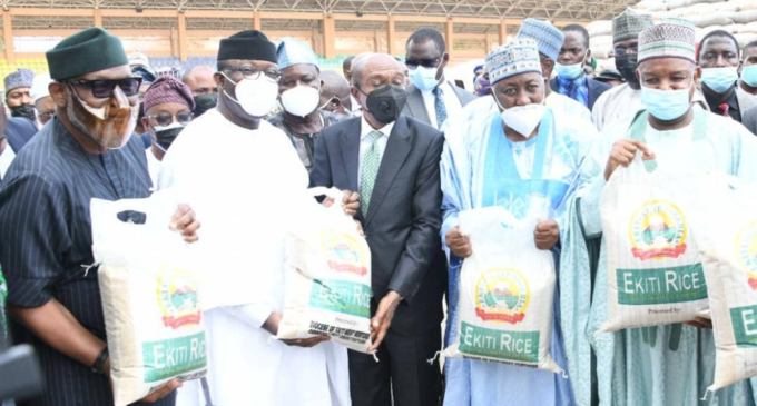 CBN refutes claims of regional imbalance in agric interventions, unveils rice pyramid in Ekiti