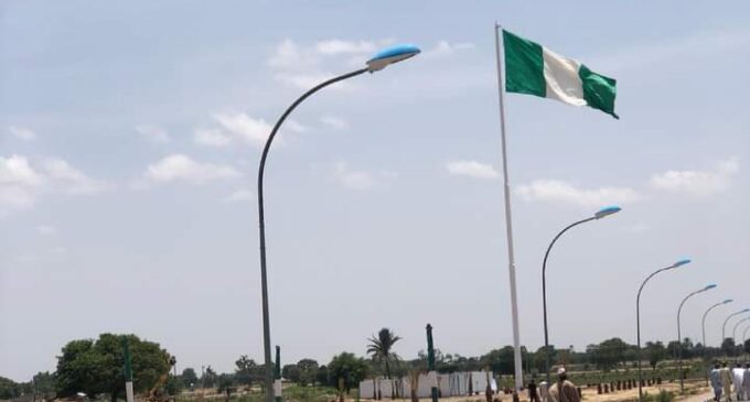 EXTRA: Lai inspects Nigeria’s ‘tallest’ flagpole in Jigawa