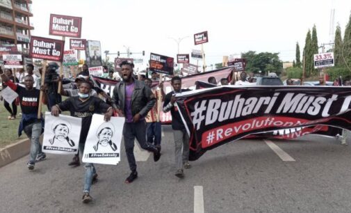 Shi’ites team up with June 12 protesters in Abuja to demand ‘Buhari must go’