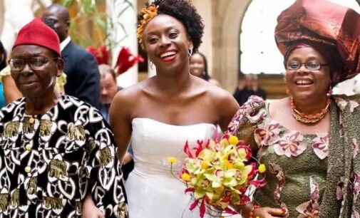 Chimamanda unveils 2009 wedding photos, speaks on mother walking her down the aisle