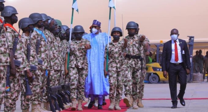 Buhari lands in Borno — fifth visit to the state in six years