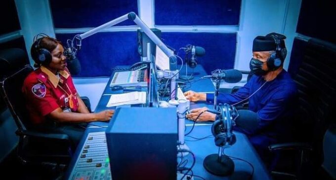Osinbajo turns ‘presenter’ as FG inaugurates National Traffic Radio in Abuja