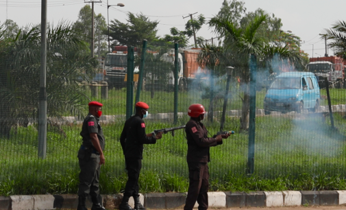 PHOTOS: The moment police dispersed June 12 protesters in Lagos with teargas