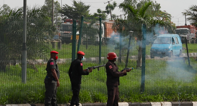 PHOTOS: The moment police dispersed June 12 protesters in Lagos with teargas