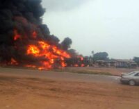 Vehicles destroyed as tanker explodes on Lagos-Ibadan expressway