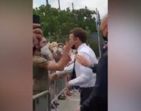 VIDEO: French president slapped in the face by protester