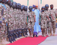 Buhari to military: Don’t give Nigeria’s enemies breathing space