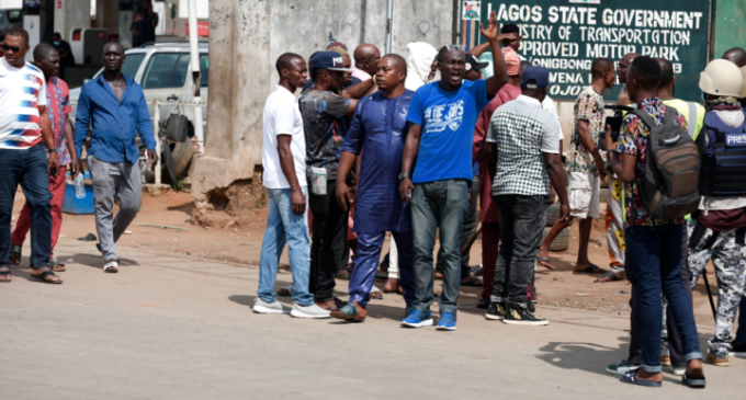 Transport union workers disperse June 12 protesters in Lagos