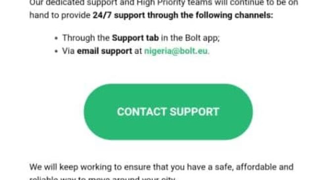 Twitter ban: Bolt, Konga suspend online support for customers