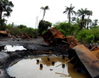Troops destroy illegal refineries in Rivers, Delta
