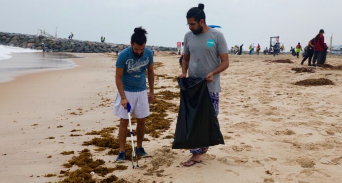 PHOTOS: NGOs clean up beach in Lagos to mark World Environment Day