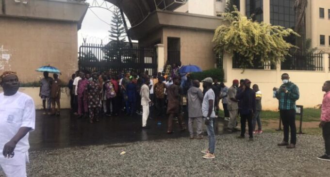 IPOB members protest at Abuja federal high court over Nnamdi Kanu’s trial