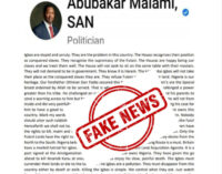 FACT CHECK: Derogatory post on Igbo, Hausa credited to Malami is fake