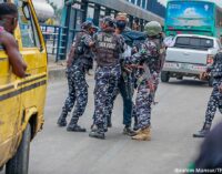 PHOTOS: Police disperse Yoruba nation agitators in Lagos
