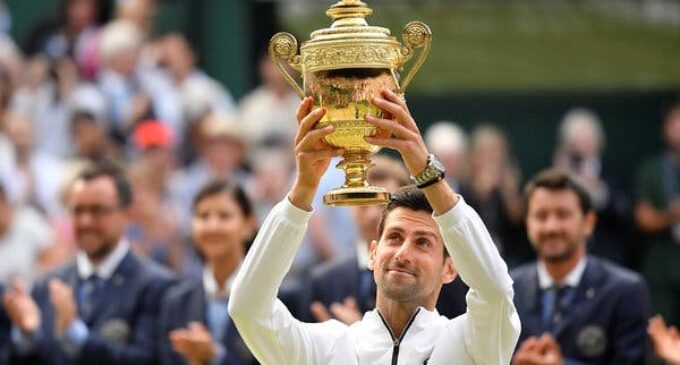 Djokovic wins 6th Wimbledon title, equals Federer and Nadal with 20th Grand Slam
