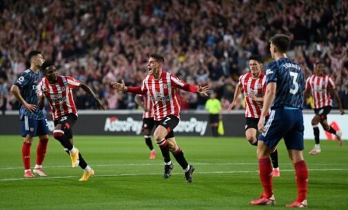 Brentford beat Arsenal in first top-flight game for 74 years