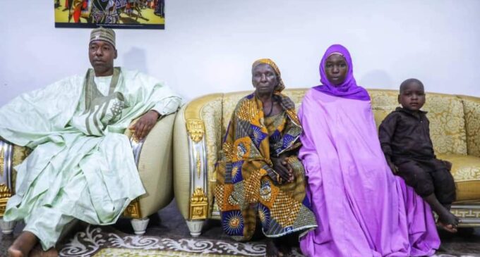 PHOTOS: Chibok girl who had two children in captivity reunites with her family