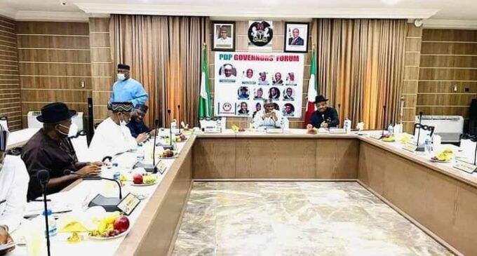 PDP crisis: Governors yet to reach resolution after meeting for hours, to reconvene Tuesday