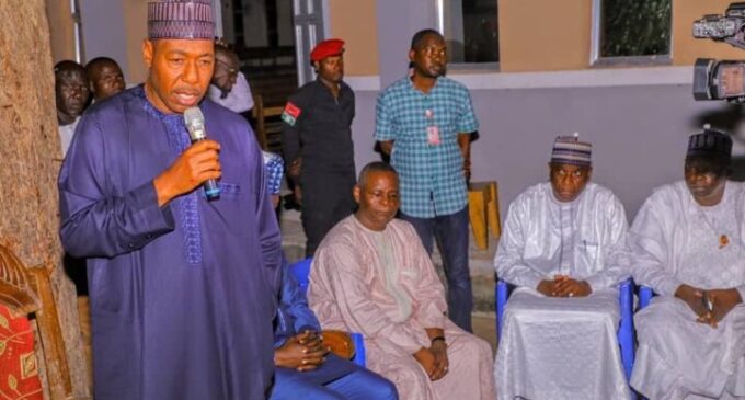 Zulum visits pastor whose son was killed during demolition of church in Borno