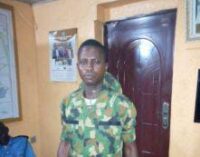 EXTRA: ‘Ex-convict disguised as soldier’ arrested during visit to police station in Ogun