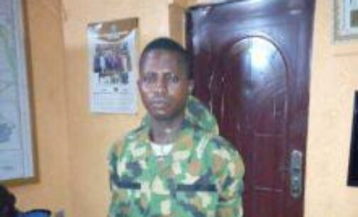 EXTRA: ‘Ex-convict disguised as soldier’ arrested during visit to police station in Ogun